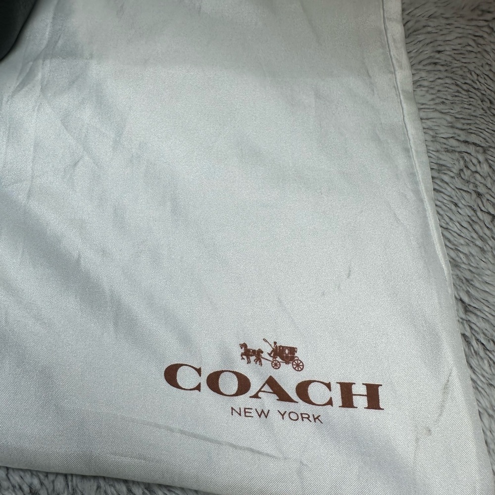 Coach Pennie Brown Black Signature Coated Canvas Shoulder Handbag Purse - Picture 10 of 16